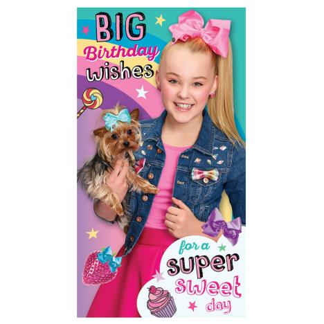Birthday Wishes JoJo Siwa Card with Stickers & Door Hanger £2.99
